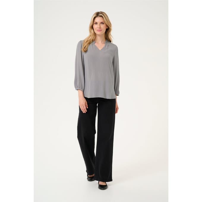 Blouse met lange mouwen Regular fit Steeple Gray grey