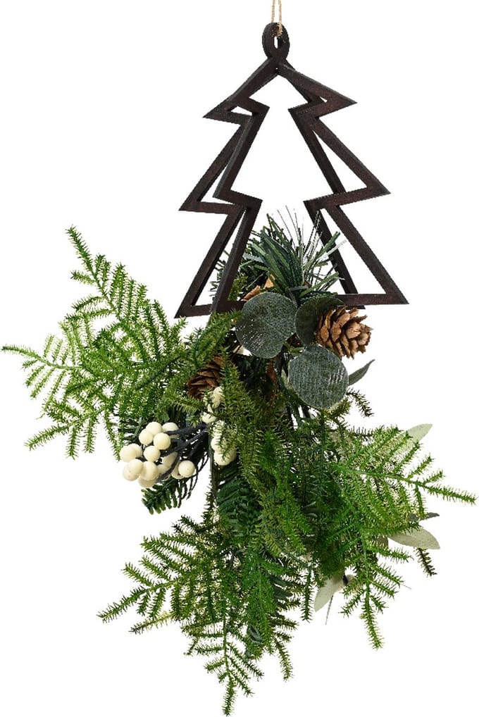 Everlands Kersthanger met dennengroen dia12x26cm