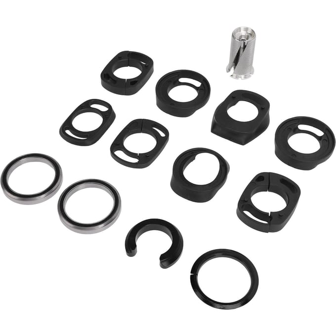 Jeu de direction de vélo Combo Usinage CNC Support Passage interne Entretoise Couvercle supérieur inférieur Roulement Vélo black