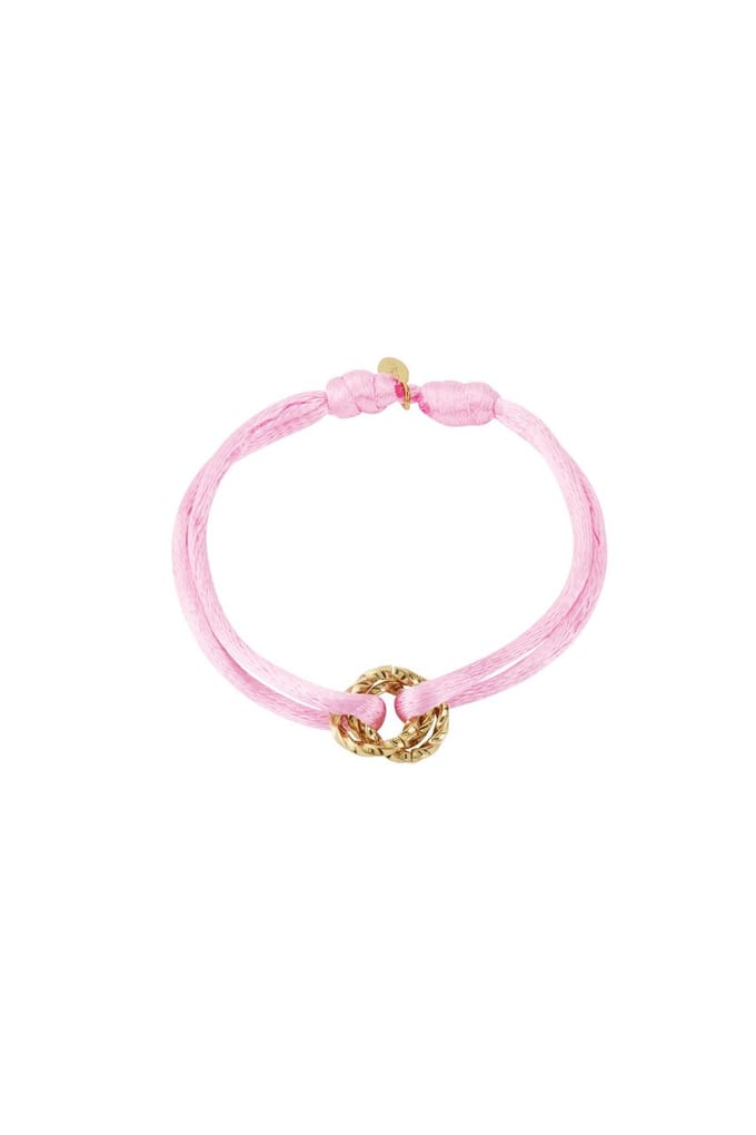 Armband met zonnige dagknoop - Lichtroze