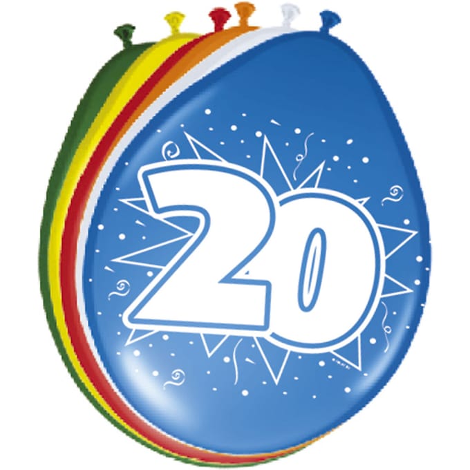 20 Jaar Ballonnen - 8 stuks