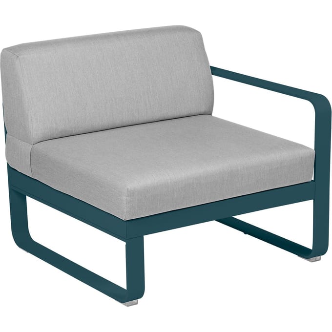 Fermob BELLEVIE Fauteuil Module rechts - 21 acapulcoblauw - 79 Flanelgrijs
