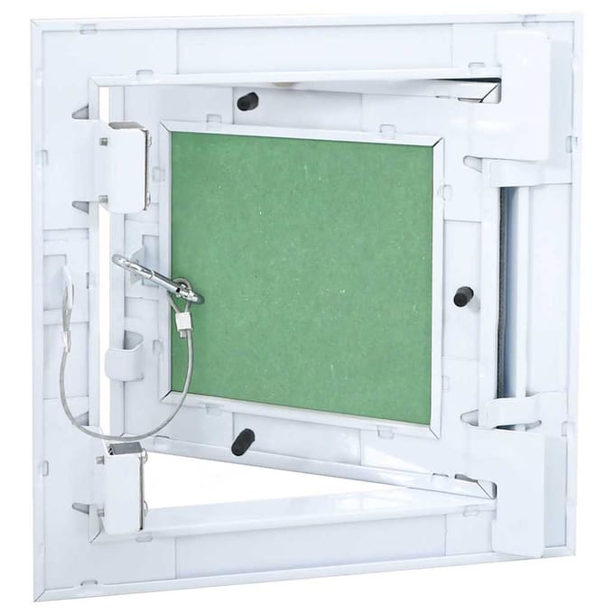 vidaXL - Access - Panel - Groen - en - Zilver - 20 - x - 20 - cm - Aluminium - en - Gipsplaat