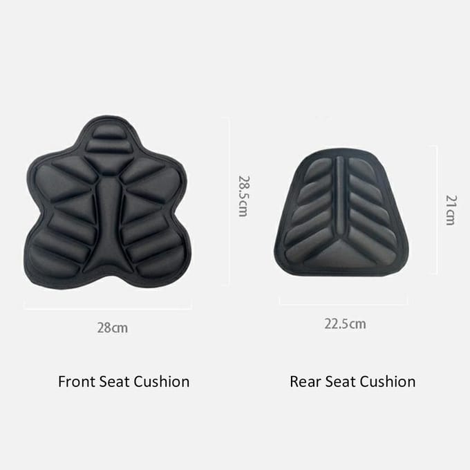 Motorfiets Zitkussen, Universeel Achter Koelend Motorfiets Zitkussen AntiSlip 3D Zitovertrek voor Front zwart