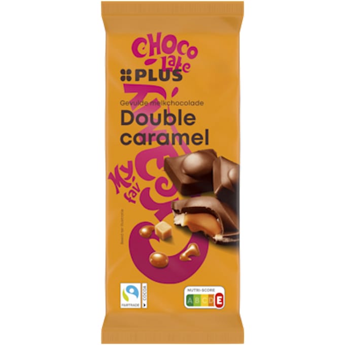 Gevulde chocoladereep double karamel