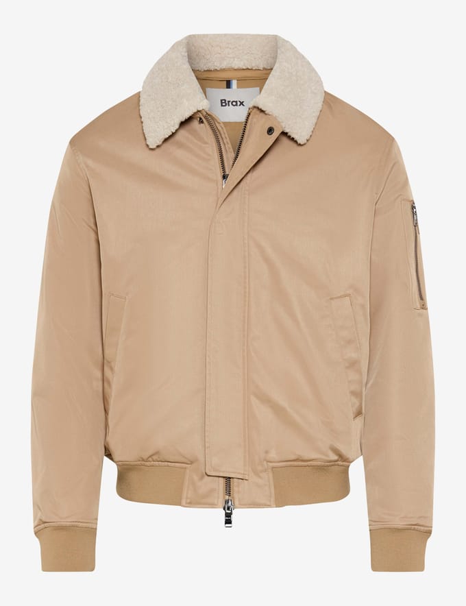 Brax Heren Blouson  Style LOGAN canvas, beige, maat M