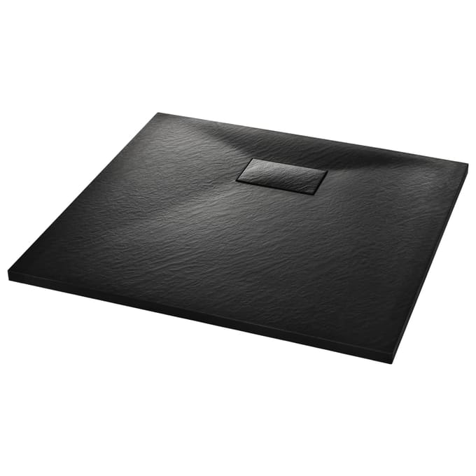 vidaXL - Douchebak - 90x80 - cm - SMC - zwart
