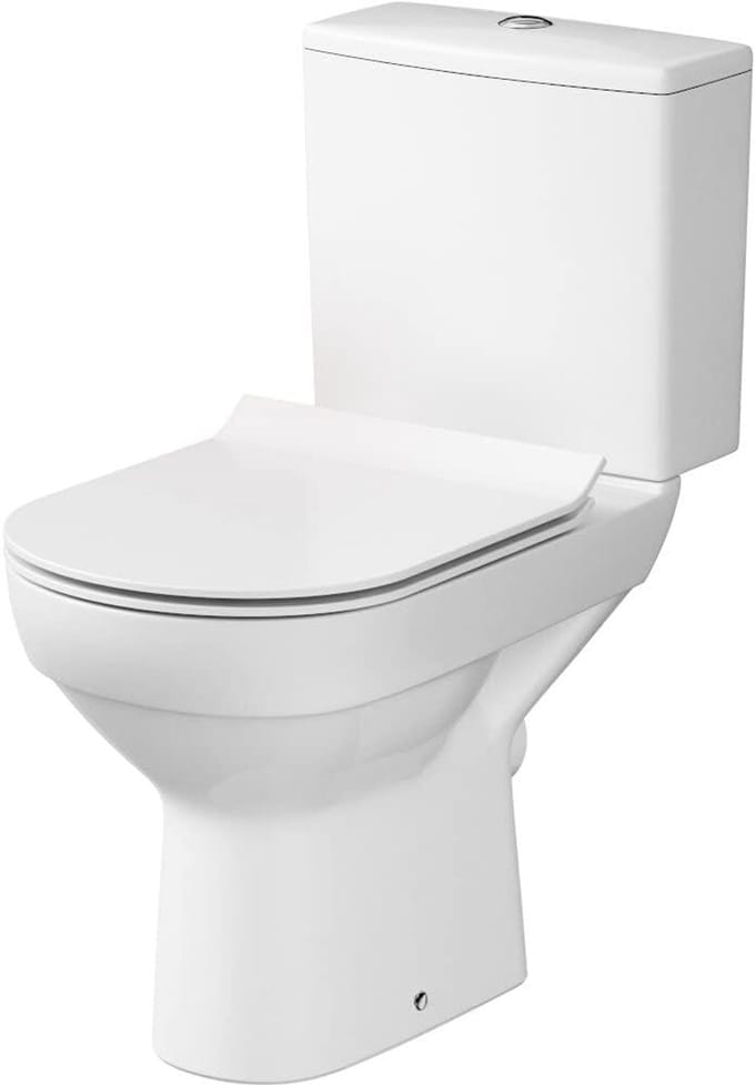 Complete staande toiletset met spoelrandloze WC-pot en softclose toiletbril