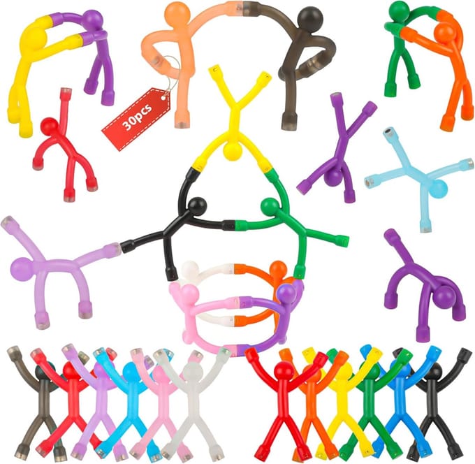 30-Stuks Magnetische Mannetjes - Reisspeelgoed voor Kinderen - Koelkastmagneten - Mix