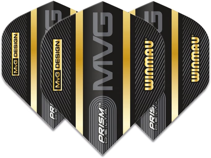 Winmau Prism Delta MVG Black/Gold - Dart Flights