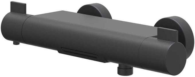 IVY Pact Badthermostaatkraan opbouw cooltouch met cascade uitloop Mat zwart PED