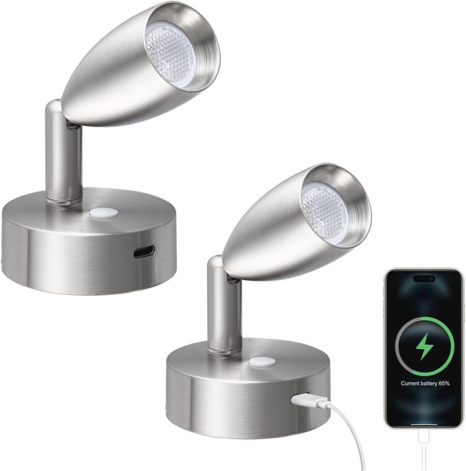 Dimbare 12V LED Wandleeslamp met Type C Snellader - Rotatable Spotlight voor Camper en Boot