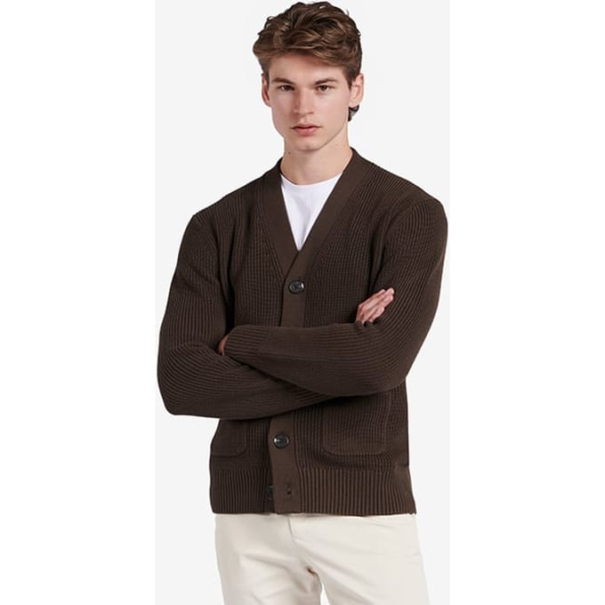 No Label Boston Heavyweight Cotton Dark Brown Maat: XXL | Cardigans Outlet | Heren | Bruin
