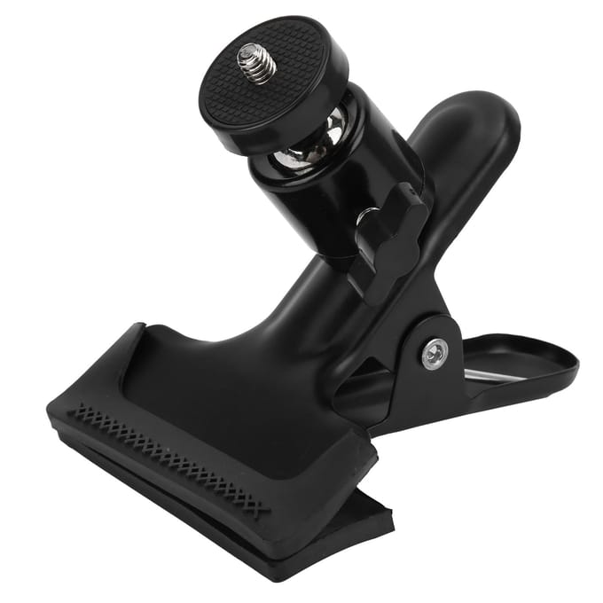 Support Pince Trépied pour Caméra avec Rotule Orientable à 360 Degrés Vis 1/4  pour Ordinateur Portable black