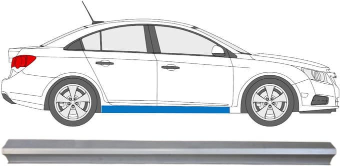 Reparatie dorpel onderste deel voor Chevrolet Cruze 2009-2014 / Rechts
