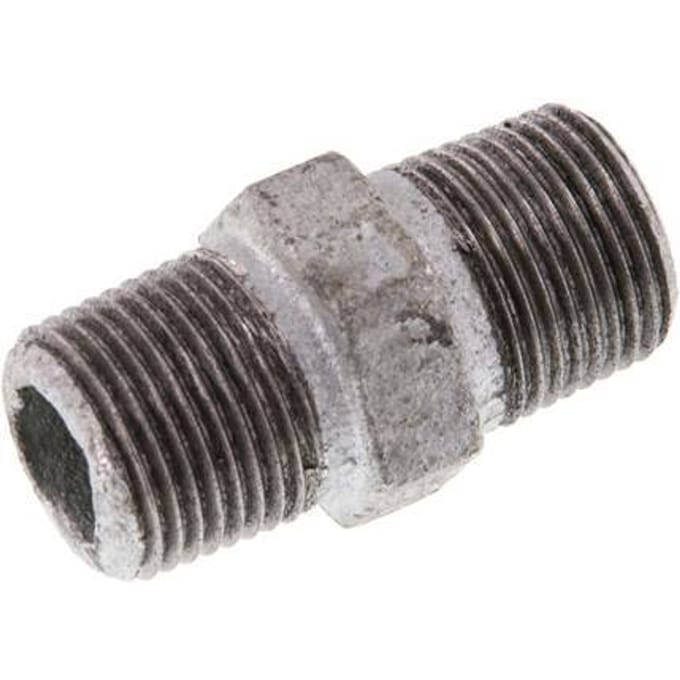 R 3/8'' Verzinkt Gietijzeren Borstnippel 25 Bar [5 Stuks]