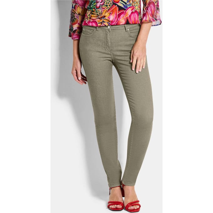 Superstretch-jeans BELLA - kaki - Gr. 25 van Goldner Fashion