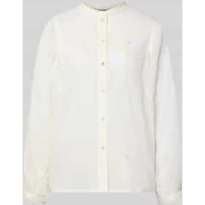 Regular fit Blouse met Opstaande kraag en Stitchings