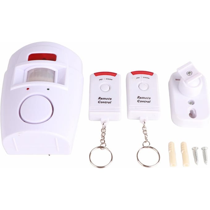 IR Sensor Alarm met Afstandsbediening Luid Geluid Hoge Gevoeligheid Bewegingssensor Detector voor Deur white