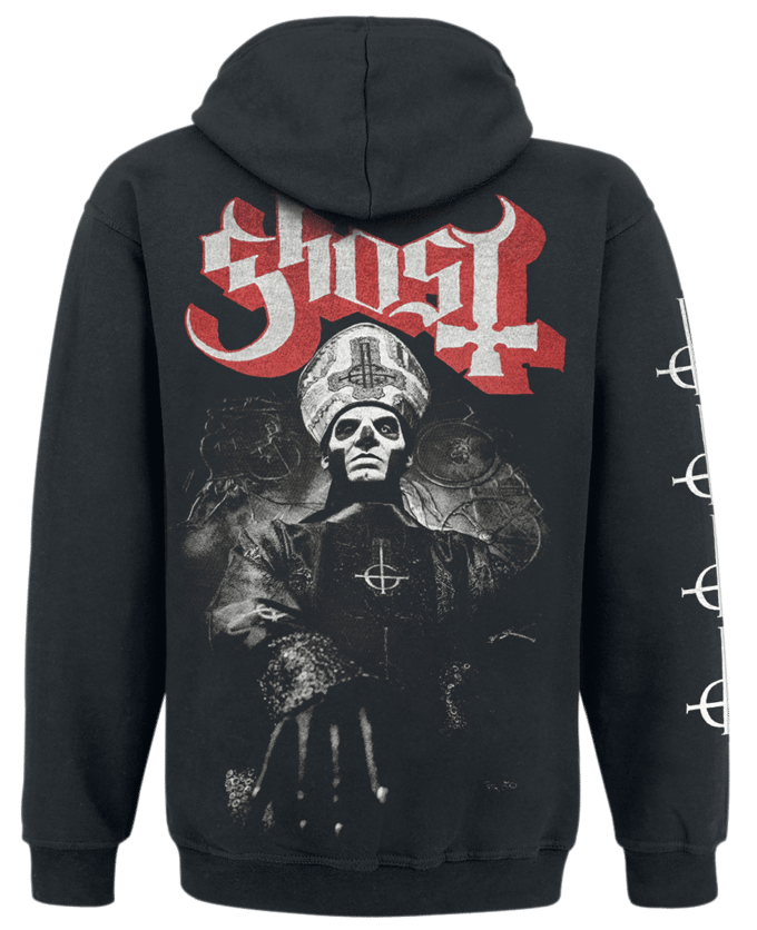 Ghost Trui met capuchon - Papa Ring - S tot XXL - voor Mannen - zwart