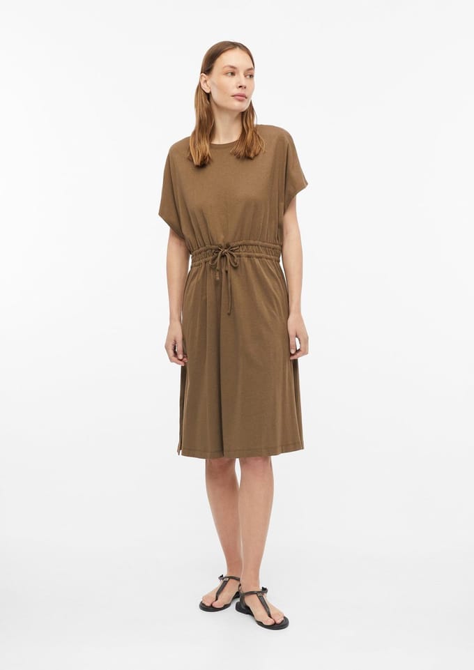 Mouwloze Jersey Jurk met Koord en Uitlopende Zoom Dames s.Oliver