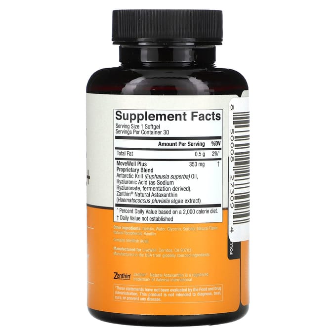 Leef bewust, Movewell+, 30 softgels
