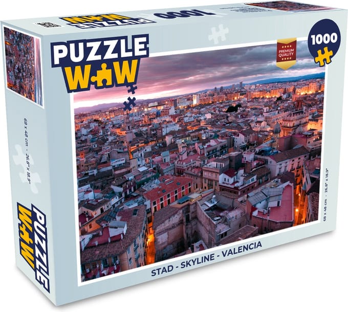 Puzzel Stad - Skyline - Valencia - Legpuzzel - Puzzel 1000 stukjes volwassenen