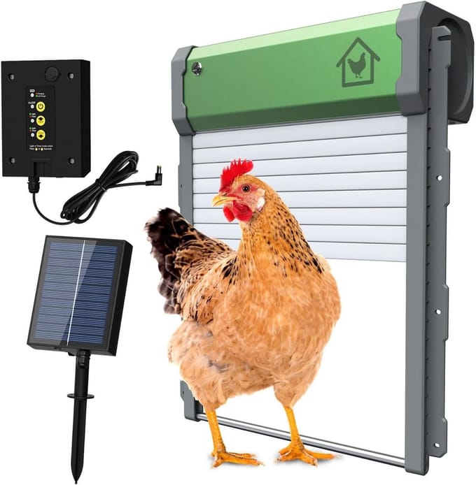 Automatische Kippenhuisdeur met Afstandsbediening en Lichtsensor