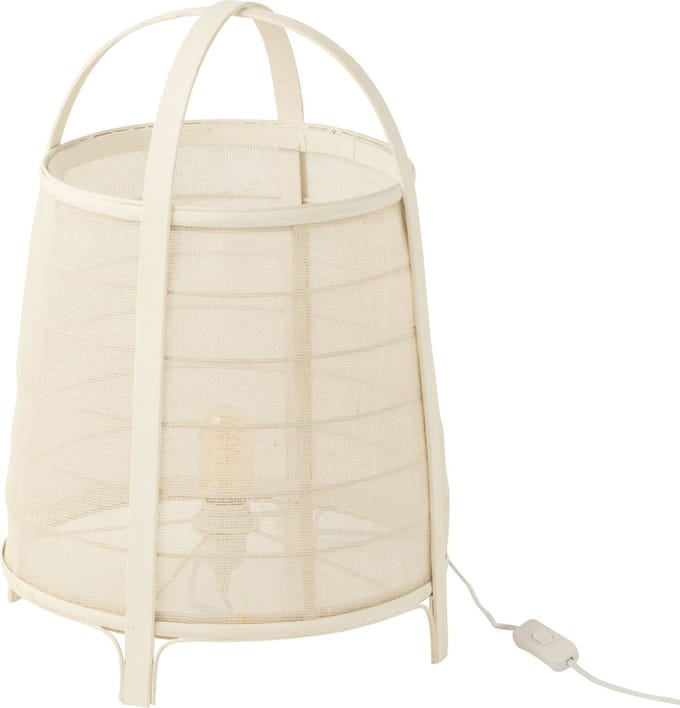 J-Line lamp Rya - katoen/bamboe - wit - large