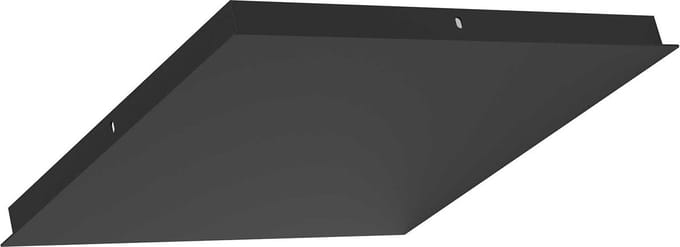 Plafondplaat vierkant B 35 cm zonder gaten zwart