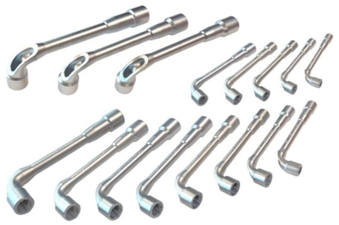 XHANDER gebogen Pijpsleutelset 16-delig - 8 tot 24 mm