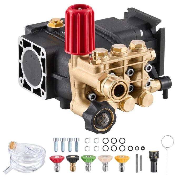Pompe de nettoyeur haute pression Arbre de 3/4  Triplex à pistons horizontaux 3300 PSI 2,5 GPM
