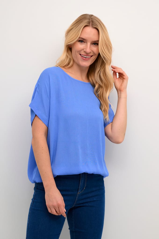 Mouwloos shirt Loose fit Ultramarine blue
