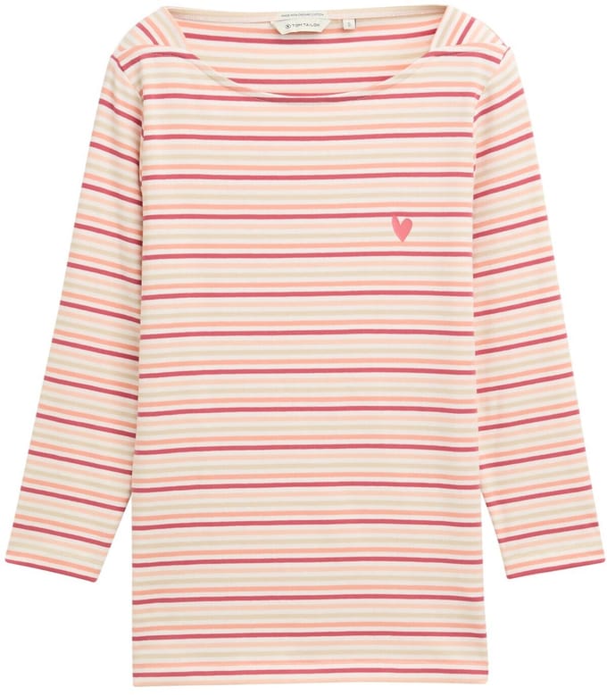 Tom Tailor - Shirt met lange mouwen en streeppatroon - Maat L - multicolor regular stripe