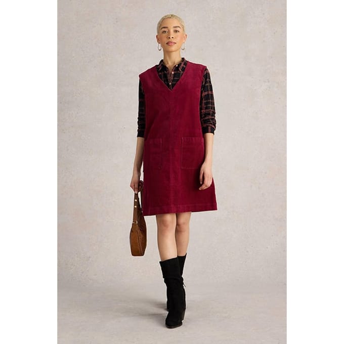 White Stuff Maple Cord Pinny Dark Red Taglia: 18 | Abiti Mini Outlet | Donna | Rosso