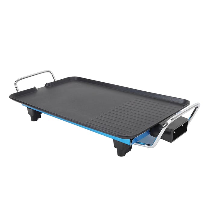 Elektrische Bakplaat Klein Rookvrij Anti-aanbak Multifunctioneel Fornuis Top Platte Bakplaat voor Ontbijt L(for 6.5-9kg) gray