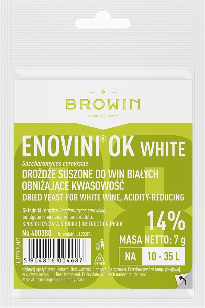 Browin wijngist voor witte wijn tot 14% met zuurreductie