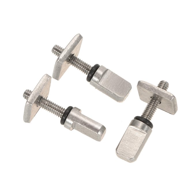 3 Surfboard Longboard Sliding Fin Screw & Fin Plate Vervangingsset voor Stand Up Paddle Body Board gray
