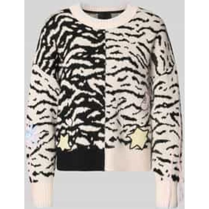 Gebreide pullover met geribde boorden