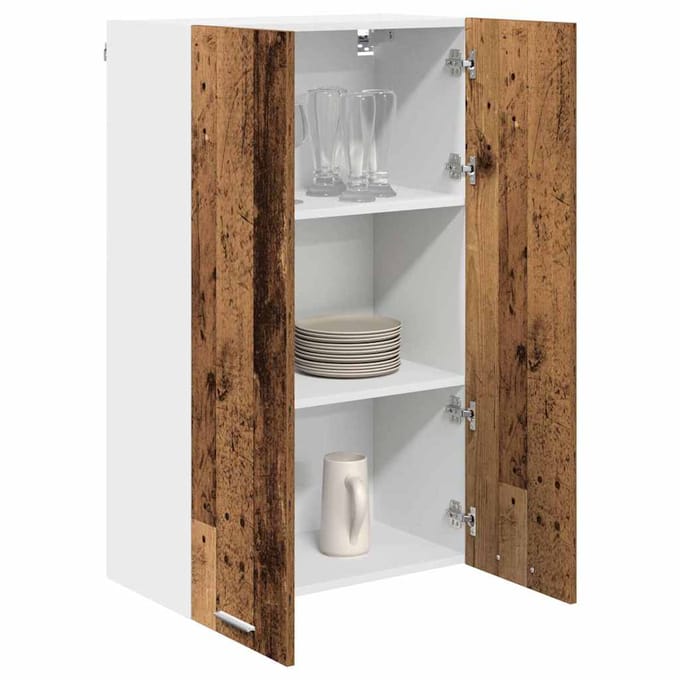 vidaXL - Hangkast - Oud - hout - 60 - x - 31 - x - 100 - cm - Bewerkt - hout
