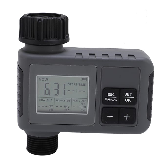 Automatische Besproeiingstimer LCD-scherm Getimede Watercontroller voor 3 4 1 2 Inch Kraan Buiten Tuin Courtyard gray