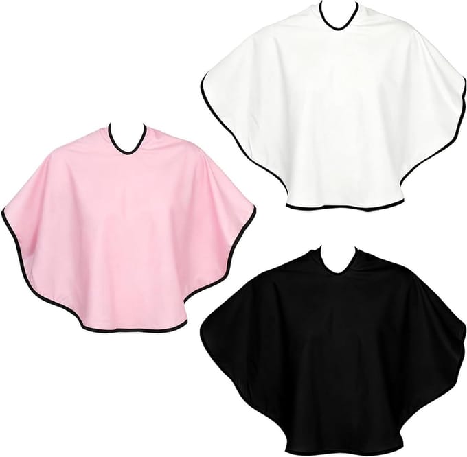 Kapperscape Set - Haar Cape - Haar Knippen Verven - Waterdicht Pongé-Polyester - 80 x 72 cm - Roze