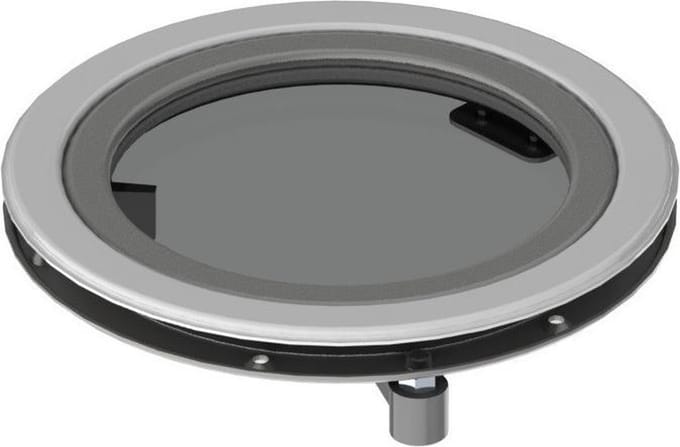 Vetus patrijspoort PQ53, RVS, smoke