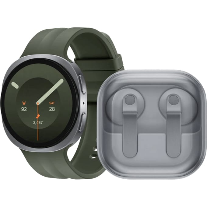 Samsung Galaxy Watch 9 Zilver/Groen 44mm + Samsung Galaxy Buds4 Wit