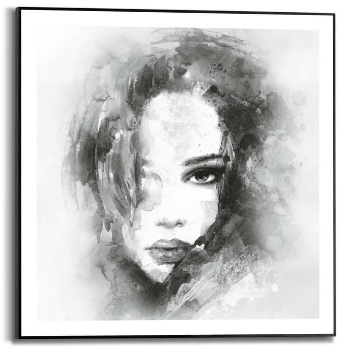 Schilderij Vrouw - 50 x 50 - Hout - REINDERS