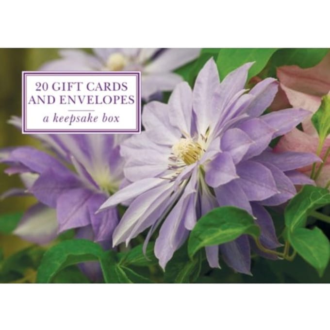 Tin Box Of 20 Gift Cards And Envelopes: Clematis - Peony Press