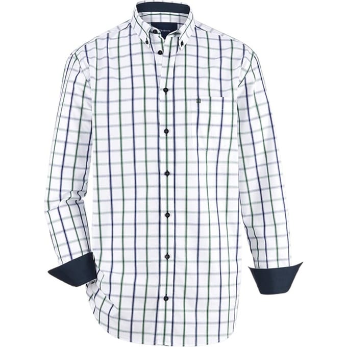 Babista herren Overhemd - 45/46 - groen - Plus Size