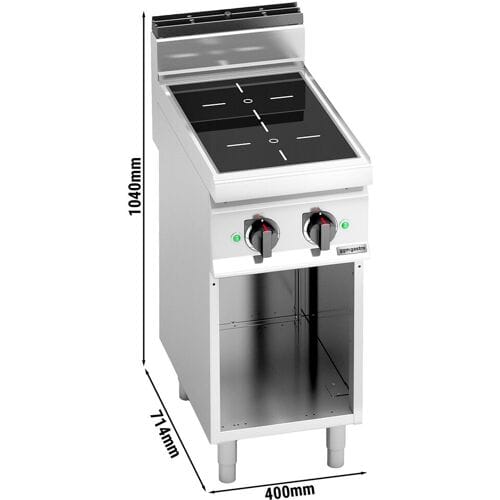 GGM Gastro Induktionsherd - 7 kW - 2 Kochfelder Zilver