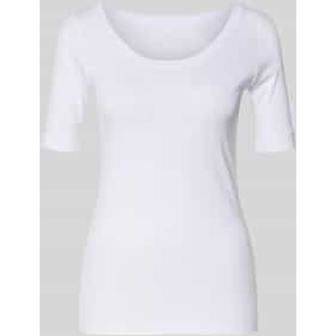 T-shirt met mouwomslag en ronde hals