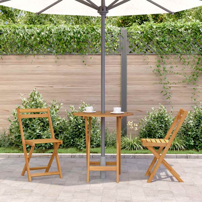 vidaXL - Tuintafel - inklapbaar - 70 - cm - massief - acaciahout